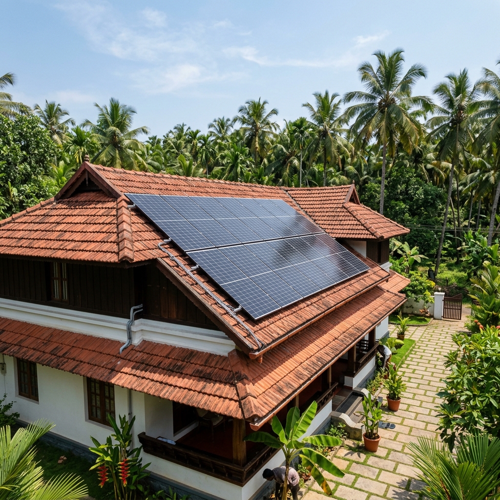 Premium residential solar installation in Kerala